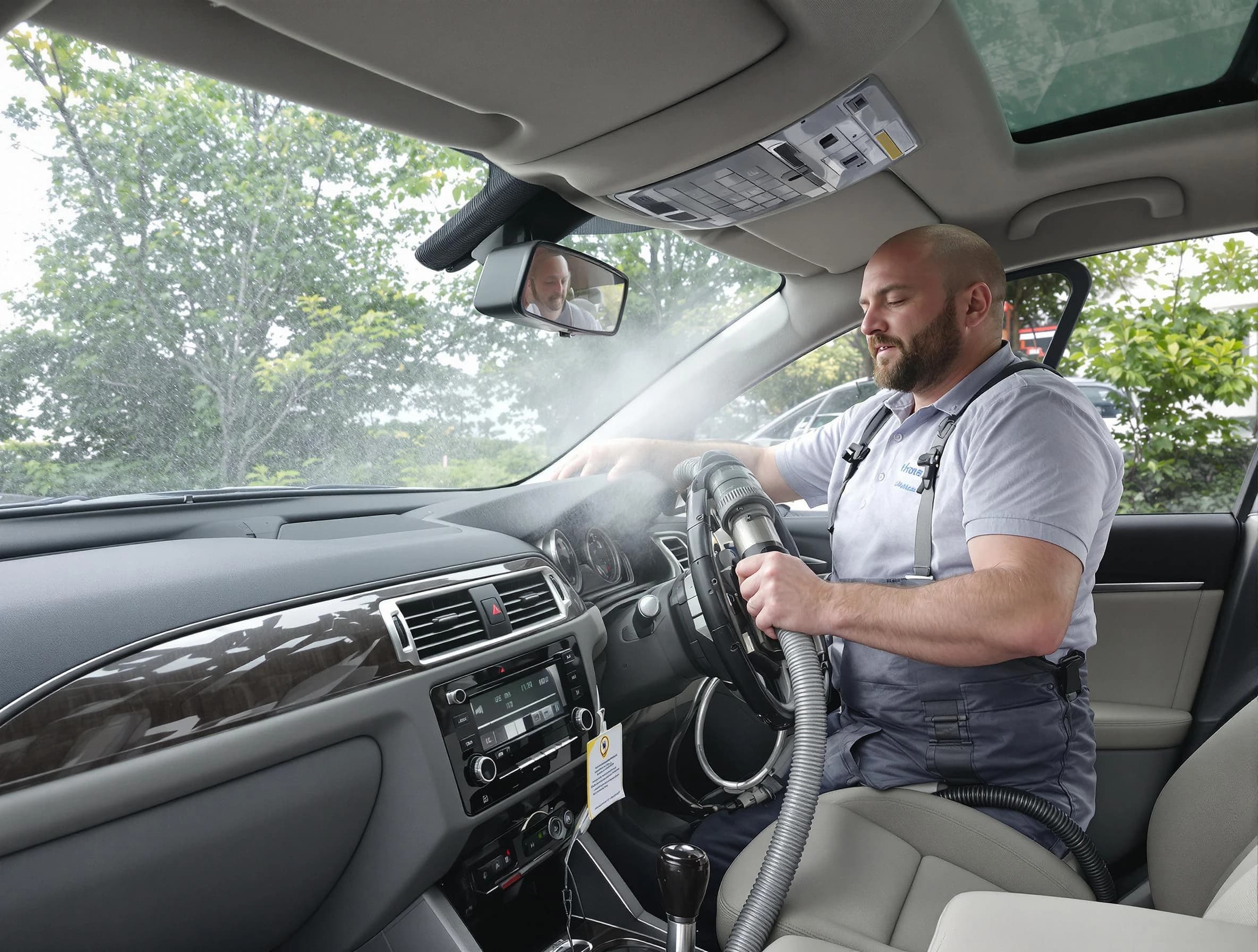 Mountain Park Air Duct Cleaning specialist performing professional car duct cleaning in Mountain Park