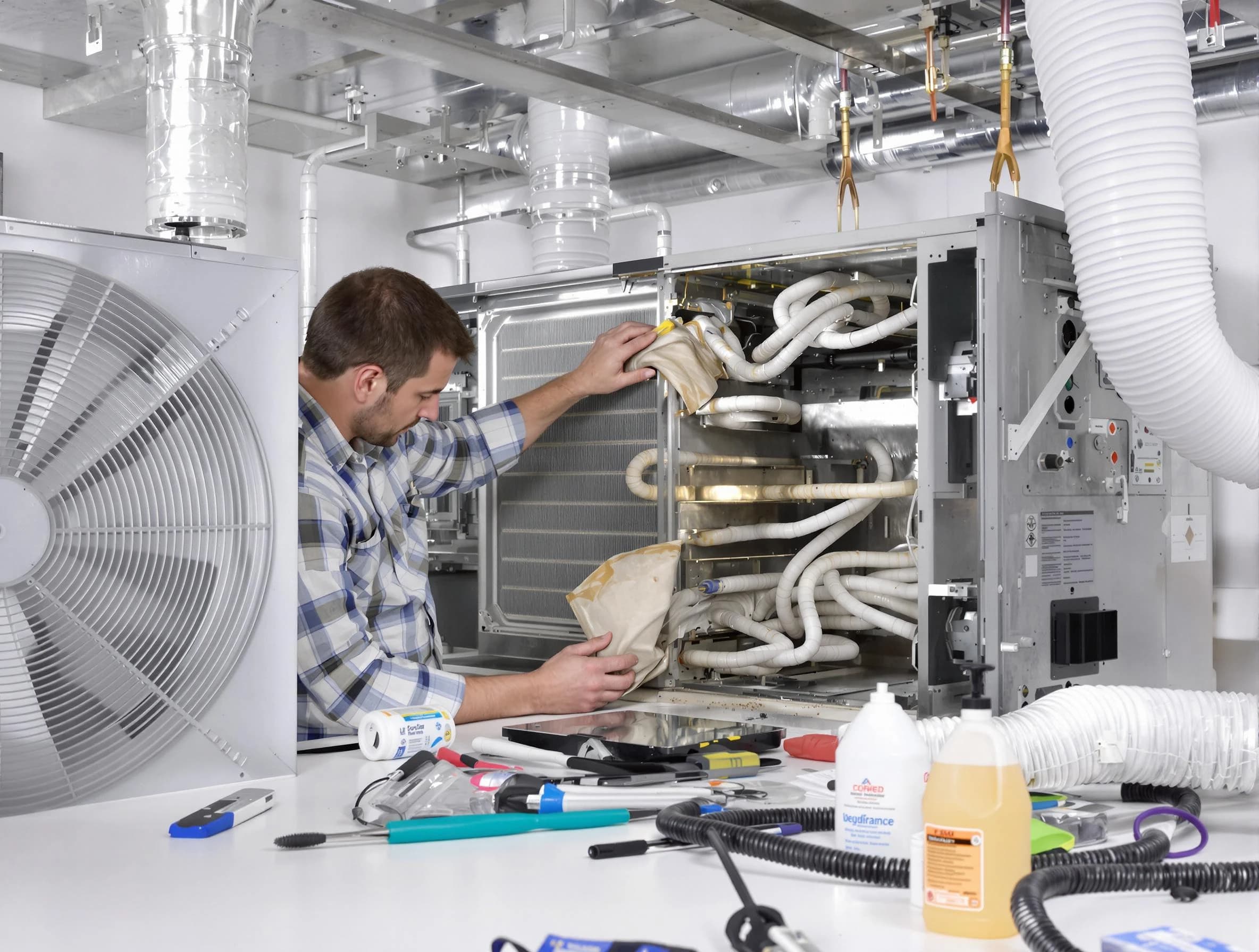 Mountain Park Air Duct Cleaning specialist performing precision AC coil cleaning in Mountain Park