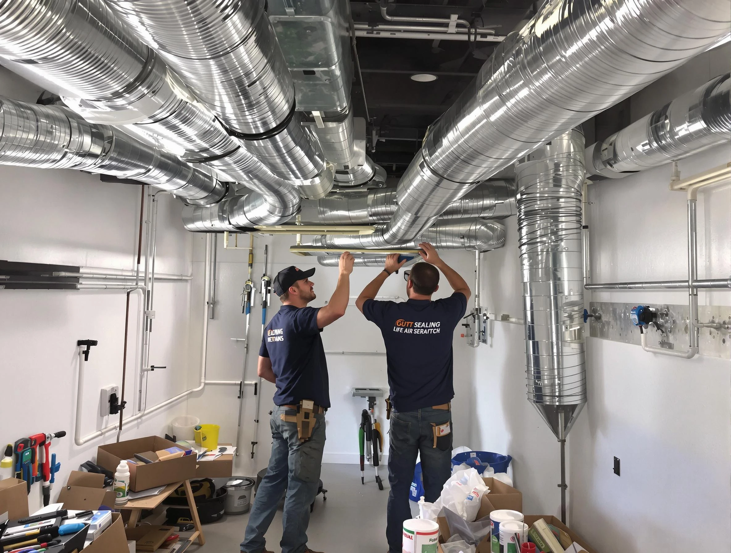 Mountain Park Air Duct Cleaning technician applying professional duct sealing solutions in Mountain Park
