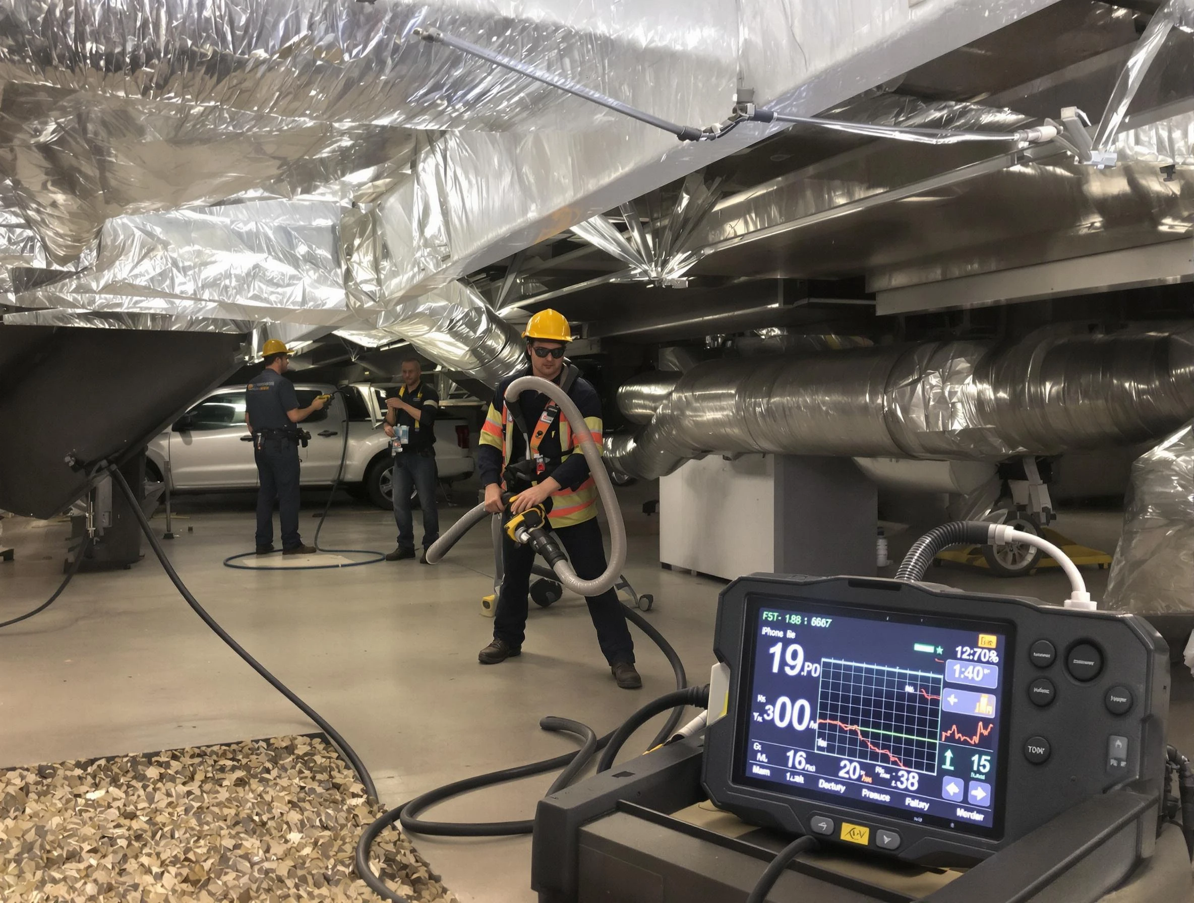 Professional negative pressure duct cleaning by Mountain Park Air Duct Cleaning in Mountain Park